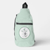 Keeshond Schilderij Kerst Sneeuwman Huisdier Hond  Sling Bag (Voorkant)