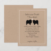 Keeshond Silhouettes Wedding Kaart (Voorkant / Achterkant)