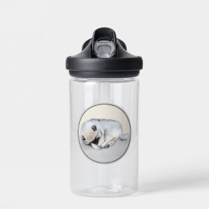 Keeshond Slaande Puppy Schilderij Originele Hond K Waterfles
