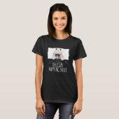 Keeshond Sleep Mask Officiële Napping T-shirt (Voorkant volledig)