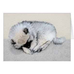 Keeshond Sleeping Puppy Painting