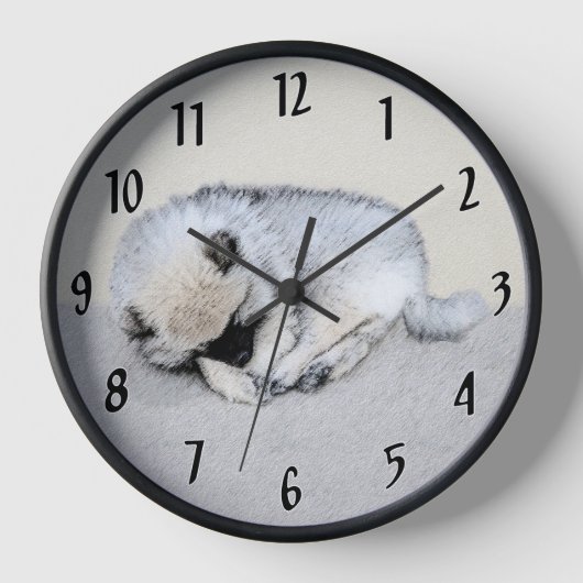 Keeshond Sleeping Puppy Painting (Voorkant)
