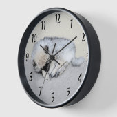 Keeshond Sleeping Puppy Painting (Hoek)