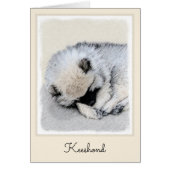 Keeshond Sleeping Puppy Painting (Voorkant)