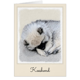 Keeshond Sleeping Puppy Painting