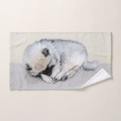 Keeshond Sleeping Puppy Painting Bad Handdoek (Handdoek)