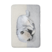 Keeshond Sleeping Puppy Painting Badmat (Voorkant Verticaal)