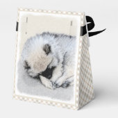 Keeshond Sleeping Puppy Painting Bedankdoosjes (Achterkant)