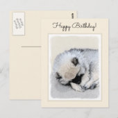 Keeshond Sleeping Puppy Painting Briefkaart (Voorkant / Achterkant)