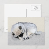Keeshond Sleeping Puppy Painting Briefkaart (Voorkant / Achterkant)