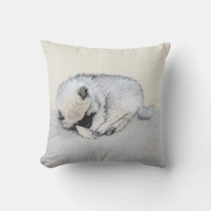 Keeshond Sleeping Puppy Painting Buitenkussen