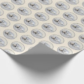 Keeshond Sleeping Puppy Painting Cadeaupapier (Hoek)