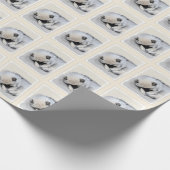 Keeshond Sleeping Puppy Painting Cadeaupapier (Hoek)