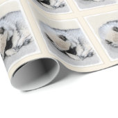 Keeshond Sleeping Puppy Painting Cadeaupapier (Rol Hoek)