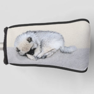 Keeshond Sleeping Puppy Painting Golfheadcover