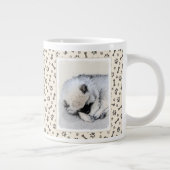 Keeshond Sleeping Puppy Painting Grote Koffiekop (Rechts)
