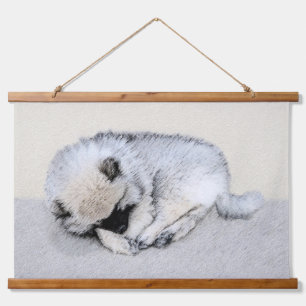 Keeshond Sleeping Puppy Painting Hangend Wandkleed