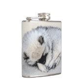 Keeshond Sleeping Puppy Painting Heupfles (Rechts)