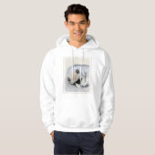 Keeshond Sleeping Puppy Painting Hoodie (Voorkant volledig)