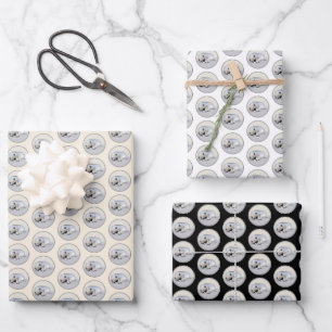 Keeshond Sleeping Puppy Painting Inpakpapier Vel