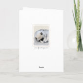 Keeshond Sleeping Puppy Painting Kaart (Achterkant)