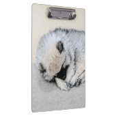 Keeshond Sleeping Puppy Painting Klembord (Rechts)