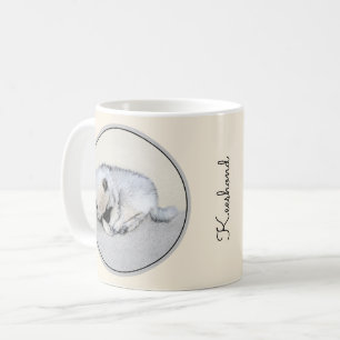Keeshond Sleeping Puppy Painting Koffiemok