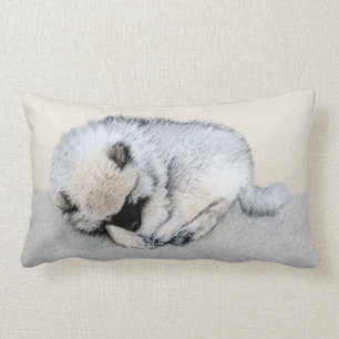 Keeshond Sleeping Puppy Painting Kussen
