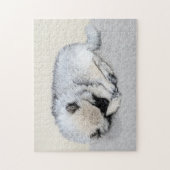 Keeshond Sleeping Puppy Painting Legpuzzel (Verticaal)