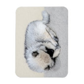 Keeshond Sleeping Puppy Painting Magneet (Verticaal)
