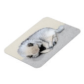 Keeshond Sleeping Puppy Painting Magneet (Linkerzijde)