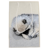 Keeshond Sleeping Puppy Painting Medium Cadeauzakje