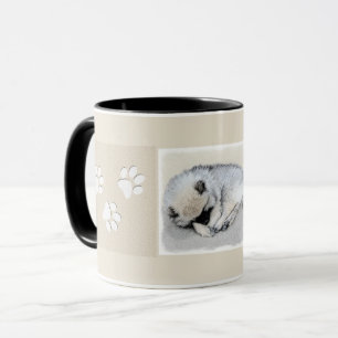 Keeshond Sleeping Puppy Painting Mok