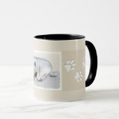 Keeshond Sleeping Puppy Painting Mok (Voorkant rechts)