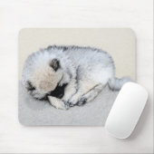 Keeshond Sleeping Puppy Painting Muismat (Met muis)