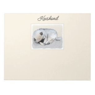 Keeshond Sleeping Puppy Painting Notitieblok