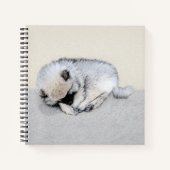 Keeshond Sleeping Puppy Painting Notitieboek (Voorkant)