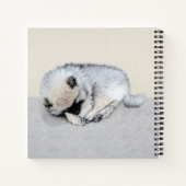 Keeshond Sleeping Puppy Painting Notitieboek (Achterkant)