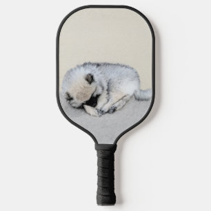 Keeshond Sleeping Puppy Painting Pickleball Paddle