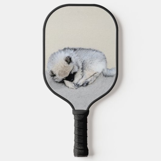 Keeshond Sleeping Puppy Painting Pickleball Paddle (Voorkant)
