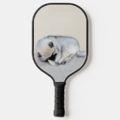 Keeshond Sleeping Puppy Painting Pickleball Paddle (Achterkant)