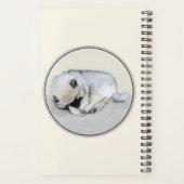 Keeshond Sleeping Puppy Painting Planner (Achterkant)