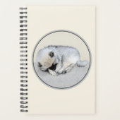 Keeshond Sleeping Puppy Painting Planner (Voorkant)