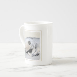 Keeshond Sleeping Puppy Painting Porselein Kop