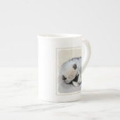 Keeshond Sleeping Puppy Painting Porselein Kop (Voorkant rechts)