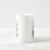 Keeshond Sleeping Puppy Painting Porselein Kop (Voorkant)