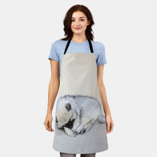 Keeshond Sleeping Puppy Painting Schort