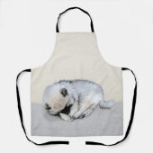Keeshond Sleeping Puppy Painting Schort (Voorkant)
