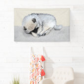Keeshond Sleeping Puppy Painting Spandoek (Insitu)
