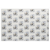 Keeshond Sleeping Puppy Painting Stof (Fat Quarter)